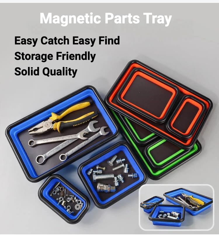 Magnetic Parts Trays - Organize Small Hardware -6 Magnetic Parts Trays - Organize Small Hardware -6