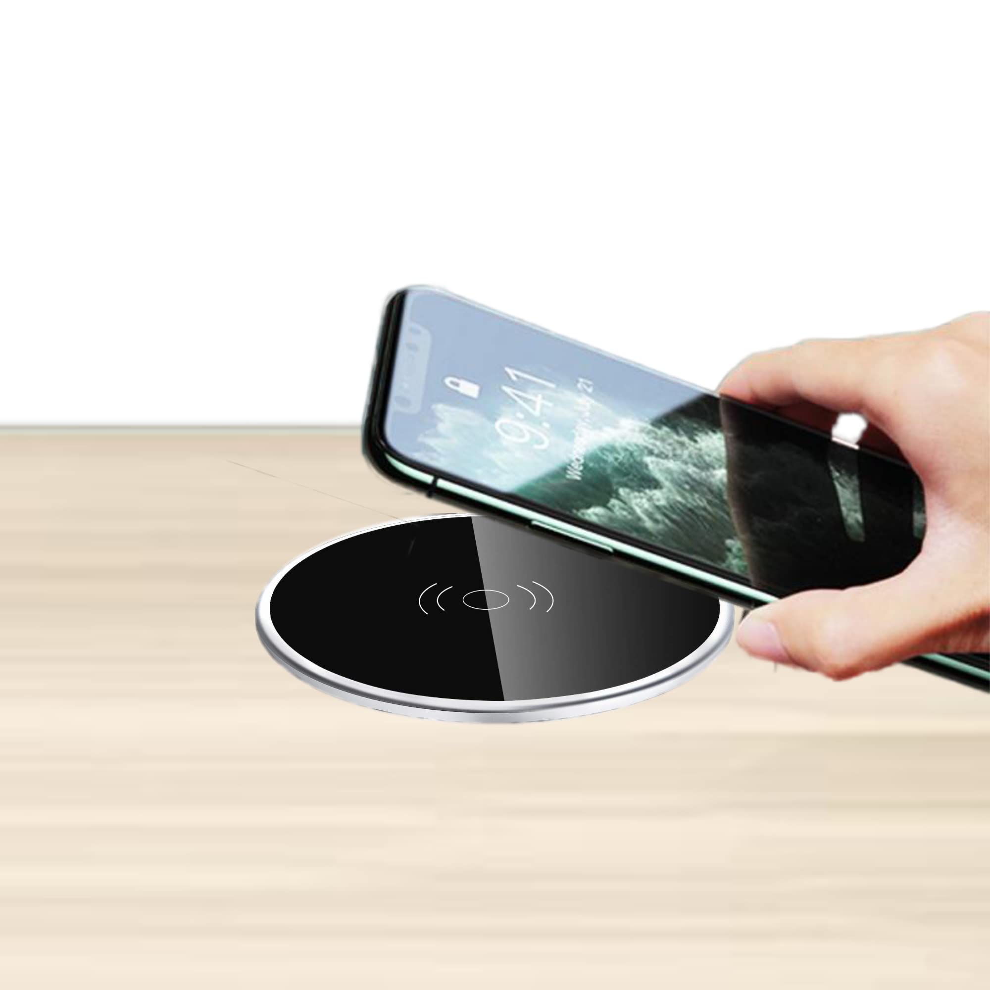 kalb | Qi Einbau Schnellladegerät 20 Watt Fast Charge Wireless Induktion Charger drahtlos Ladestation für Smartphones und Zubehör
