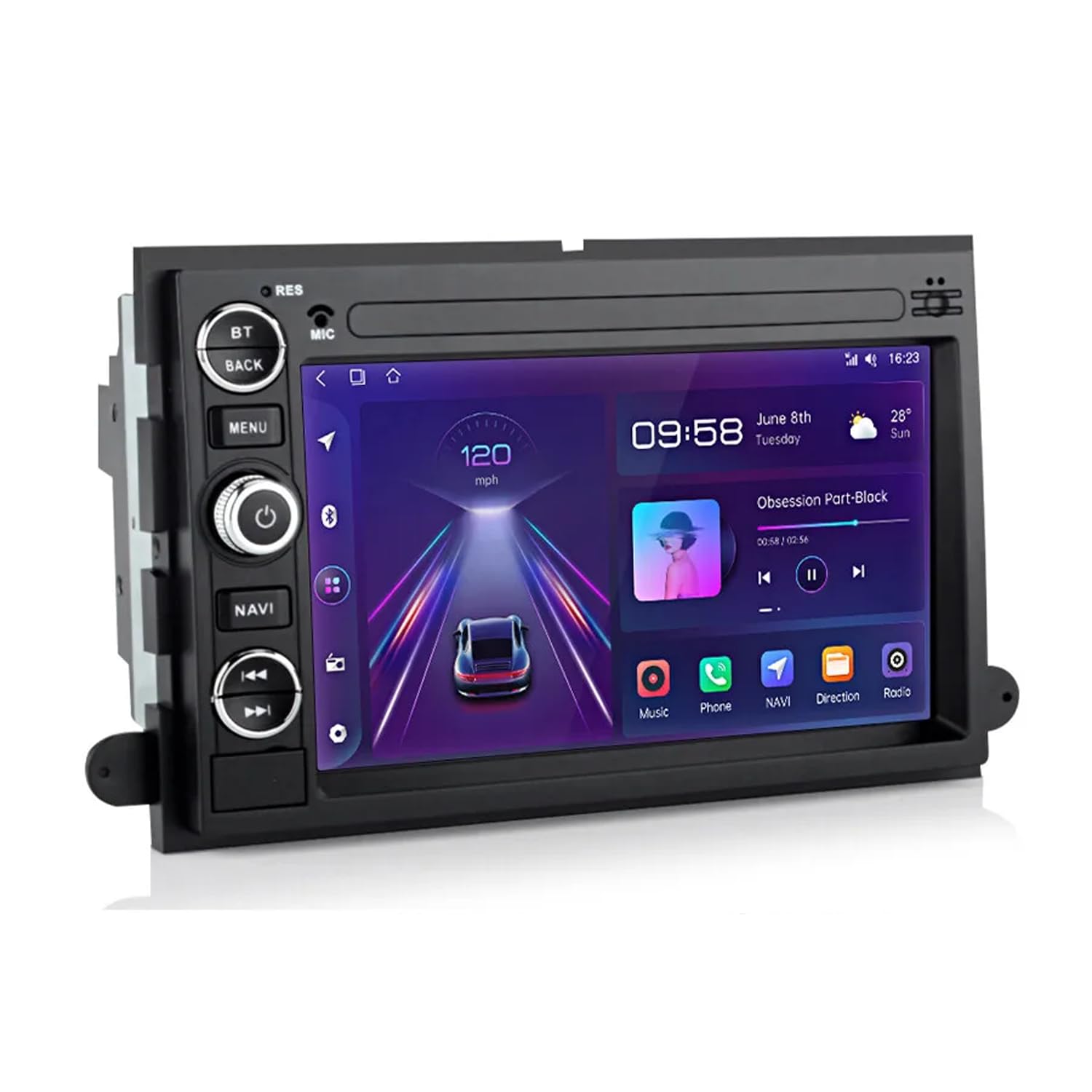 Android 13 Car Stereo Radio for F150 F250/F350 Shelby GT500 F/*usion Taurus Escape Freestyle MKX 7inch Touchscreen Carplay Radio Wired&Wireless CarPlay/Android Auto SWC/GPS+AHD Backup Camera+ MIC
