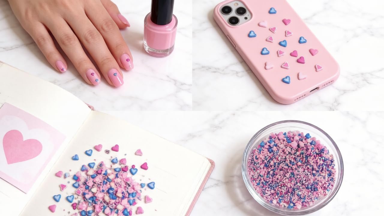 50g Colorful Fake Candy Resin Sprinkles Fake Candy Clay Sprinkles Polymer Sprinkles Polymer Clay Slices for Nail Art DIY Crafts Cake Phone Cas