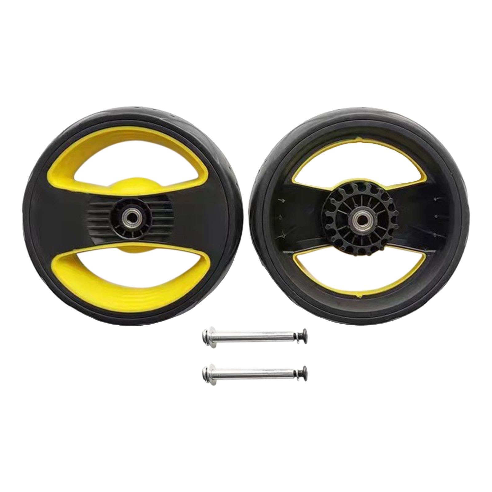 Generic 1 Paire de Roues de Chariot, Accessoires de Pneus, Roue Pivotante Durable pour Enfants, Remplacement de Landau, Jeu de Roues de Chariot, roue arrière