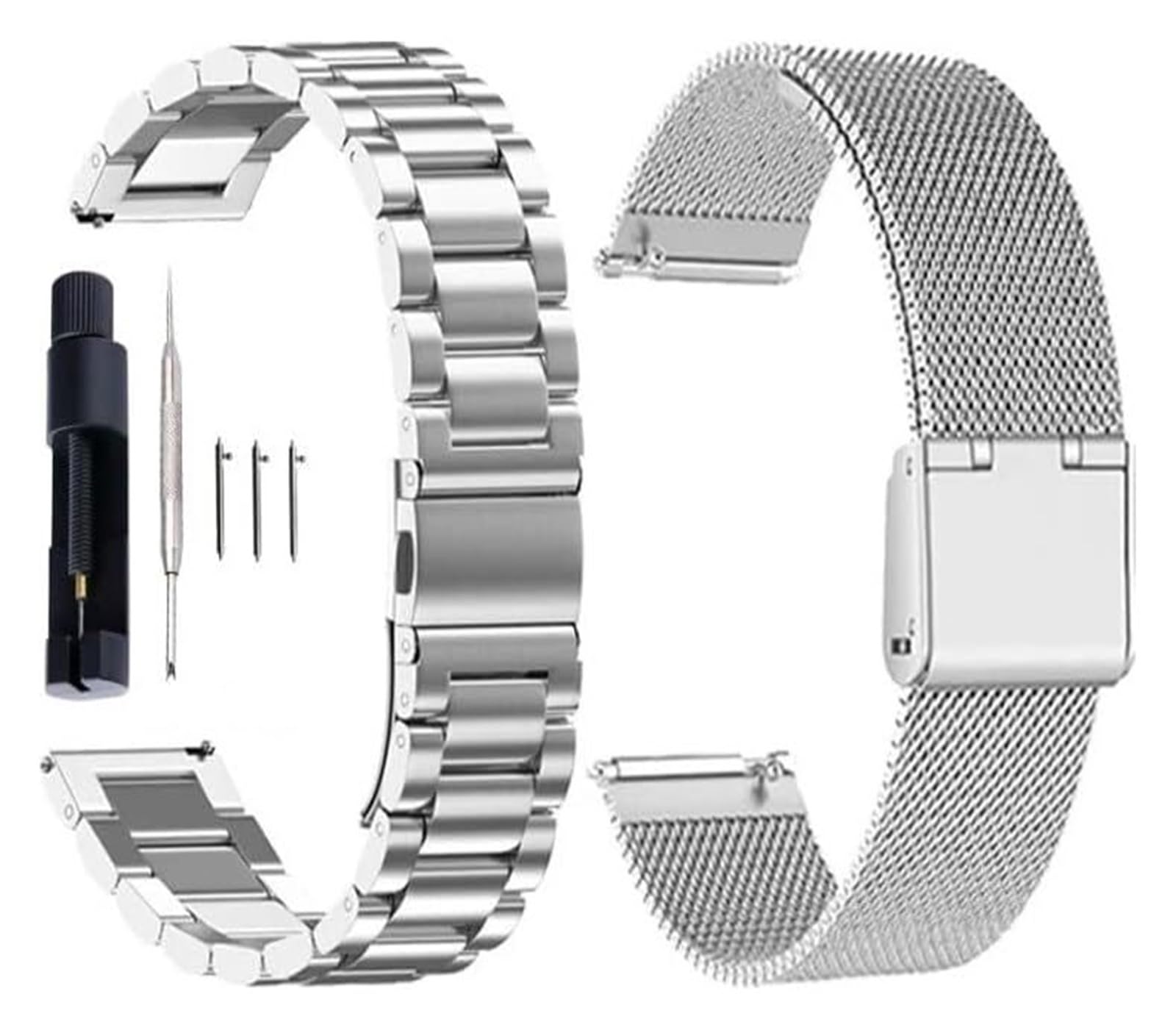 Orologio banda Solido in acciaio inox Watch Strap Cinturini for orologi 14 16 18 20 22 24mm Cinturino for orologio in acciaio inossidabile e milanese a sgancio rapido Fibbia for orologio pieghevole in