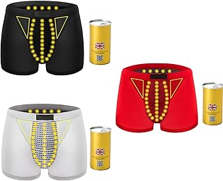 [Firmiarii] 3点セット 磁気パンツ 男性下着 メンズ ボクサーパンツ 増大 3D インナー 下着 ブリーフ平角 短パン 高伸縮性生地 毛玉が出にくい 肌に優しい 吸水速乾 通気性 蒸れない 摩擦防止