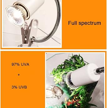 4 Pack 50W UVA UVB Heat Lamp Bulbs for Reptiles, Heating Emitter Bulbs for Amphibian, Terrariums, Cages, for Tortoise, Snake, Frog, Lizard, Chameleon, Hermit Crab, Cockatoo. Halogen, Orange [Energy Class A+]