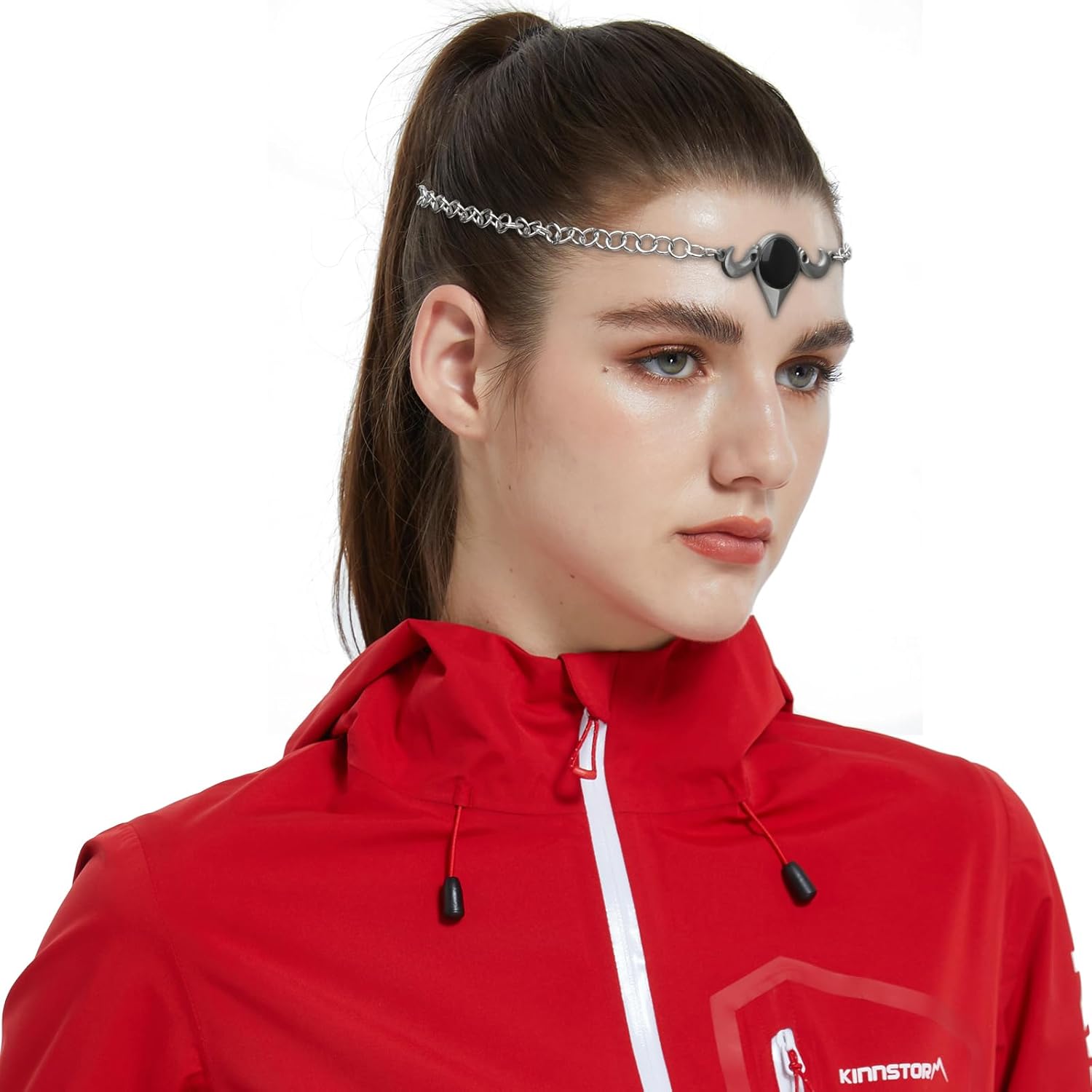 Half Elf Priest Cosplay Head Chain Pendant Hair Jewelry Women Wedding Headpiece Halloween Witch Costumes Props