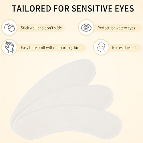 Miniatura 10 de 100 almohadillas de espuma para extensiones de pestañas, almohadillas de 2.76 pulgadas debajo de los ojos para extensiones de pestañas, almohadillas