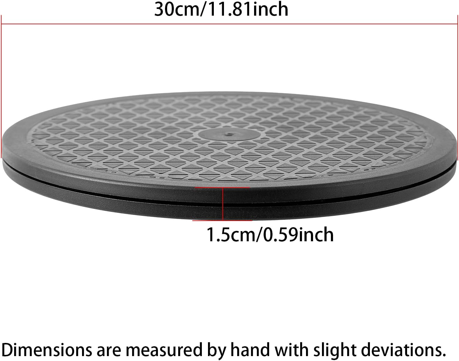 2 Pcs (12 Inch) Heavy Duty Rotating Swivel Stand - Lazy Susan with Steel Ball Bearings for Model Base/Rotating Plants/Crafts Stand Monitor/TV/Monitors/Potted Plants (360˚ Rotation)
