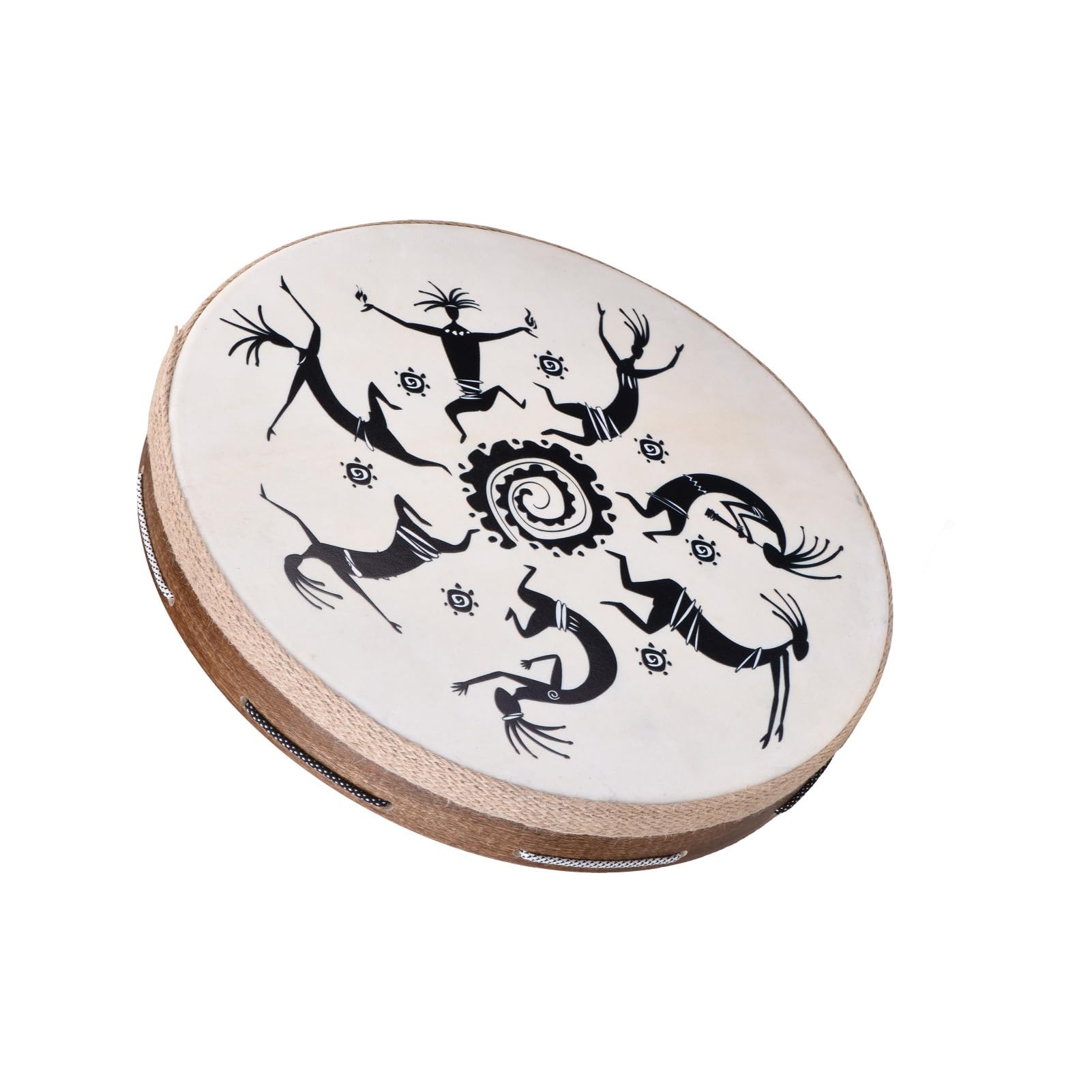 Walmeck Shaman Drum Cowide Frame Drum Leistungsstarke Sound Musik Performance Handtrommeln (14in)