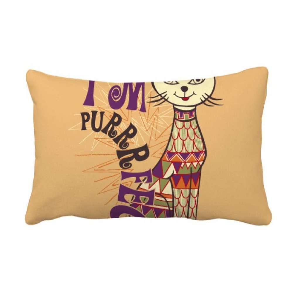Coussin lombaire chat coloré pour décoration canapé de salon moderne imprimé 40x60cm