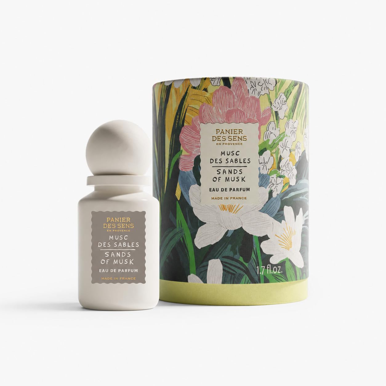 Panier des Sens - Profumo Donna Musc des Sables – Profumo floreale e muschiato – Fragranza femminile al quotidiano – Eau de Parfum elaborata a Grasse, France – Regalo per donna – Elegante cofanetto