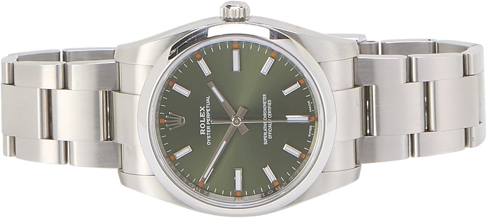 Pre-loved Green Stainless Steel Oyster Perpetual 114200 34mm, Green