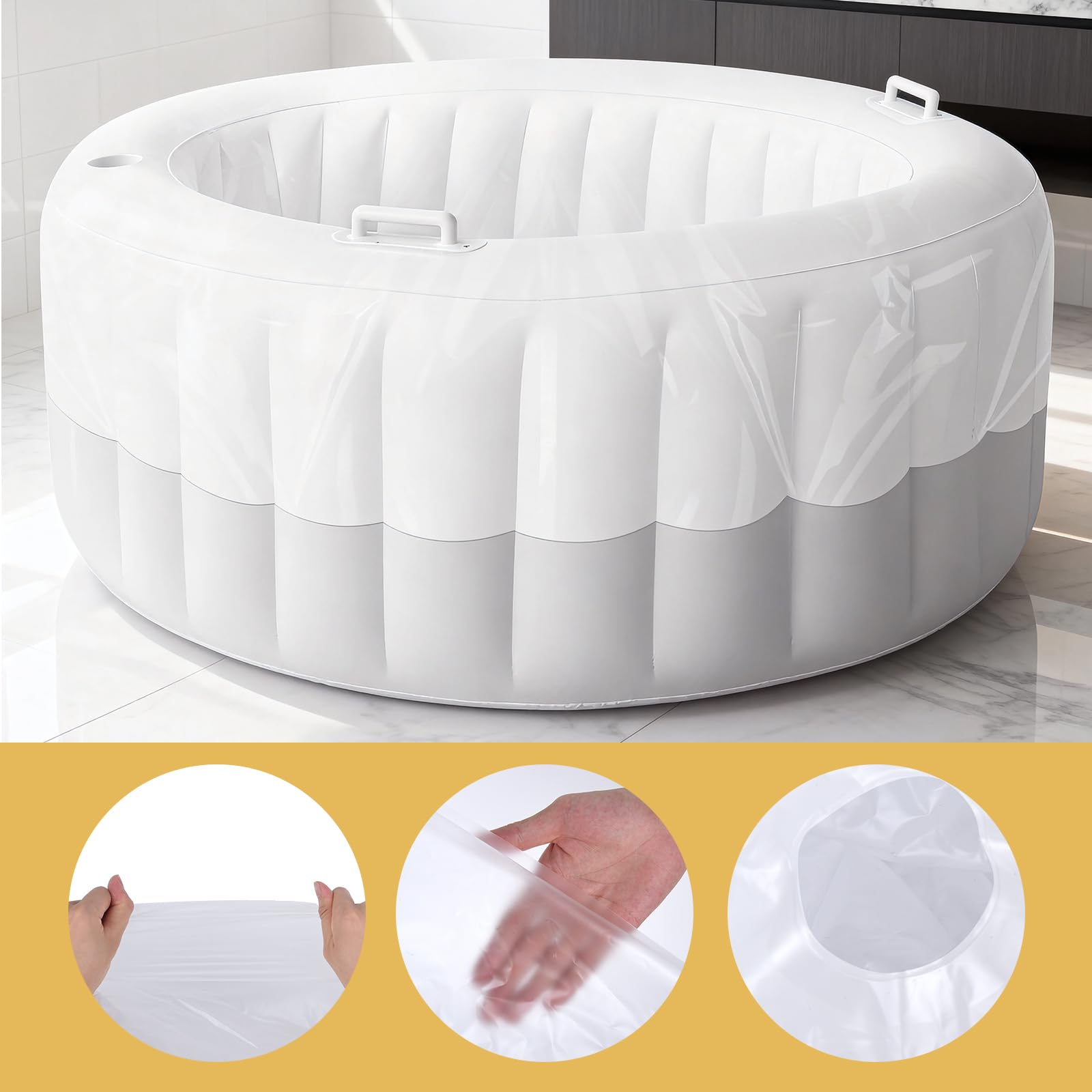 Premium Geburt Pool Liner, Geburtspool für Hausgeburten, unverzichtbar für Hausgeburten, Arbeit und Lieferung, ideal für die Geburt von Poolmüttern, Hebammen und Doulas einlagig transparent