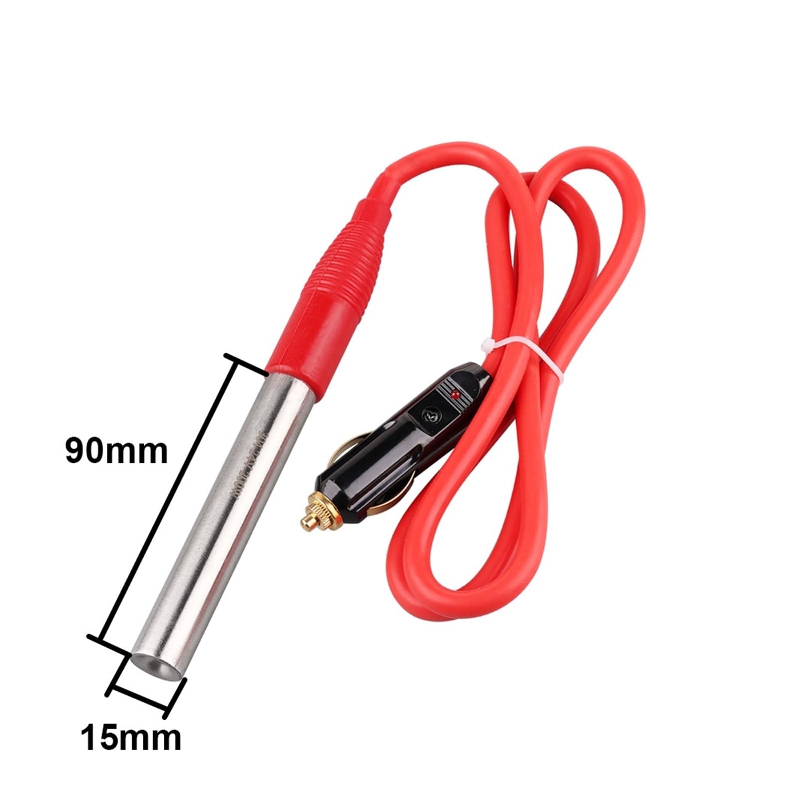 Elemento Riscaldante Acqua Ad Immersione 12V/24V DC Riscaldatore A Cartuccia Portatile Montato Su Veicolo 100W/200W 24V 200W