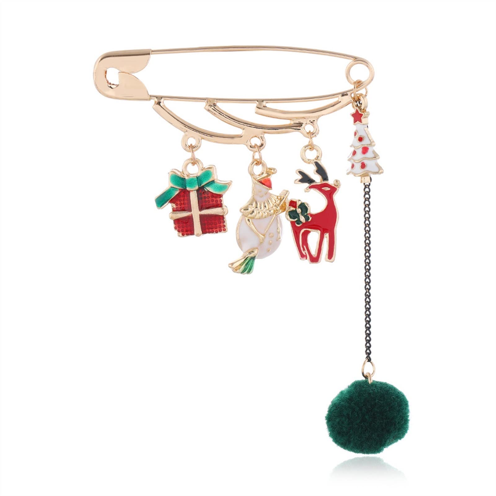 Chapeau de Noël broche émail pour femme accessoires robe et pull