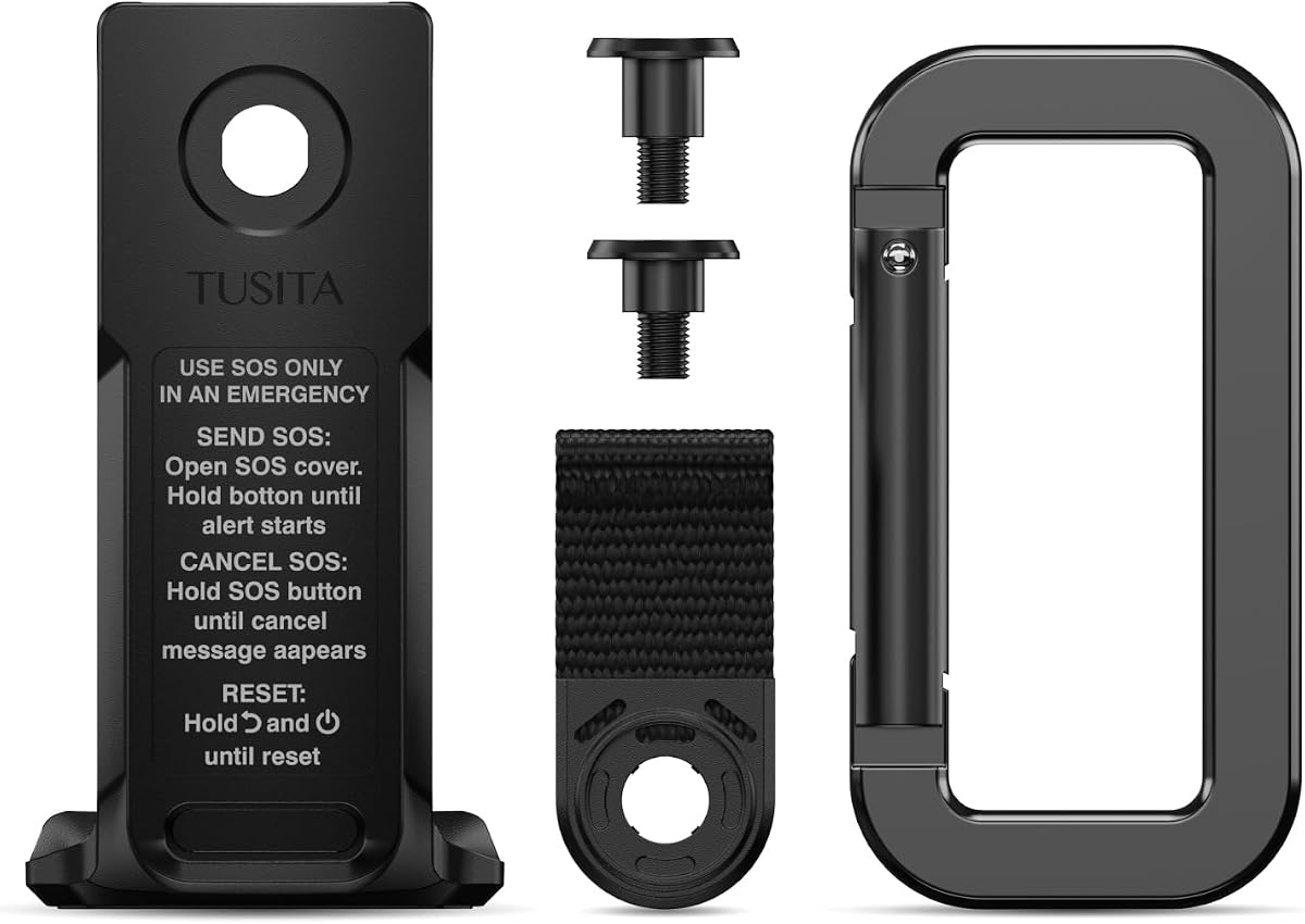 TUSITA Spine Mount Adapter with Carabiner Compatible with Garmin inReach Mini 2