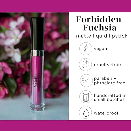 Miniatura 9 de Aromi Lápiz labial líquido rosa bebé, color rosa claro, a prueba de manchas, impermeable y duradero, vegano y libre de crueldad, hecho a mano (rosa