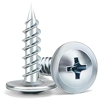 Vista 17 de Tornillos de madera de 1/2 pulgada, 160 piezas FIXLINK Premium Phillips de cabeza de cercha negros, tornillos autorroscantes con cabeza de cercha