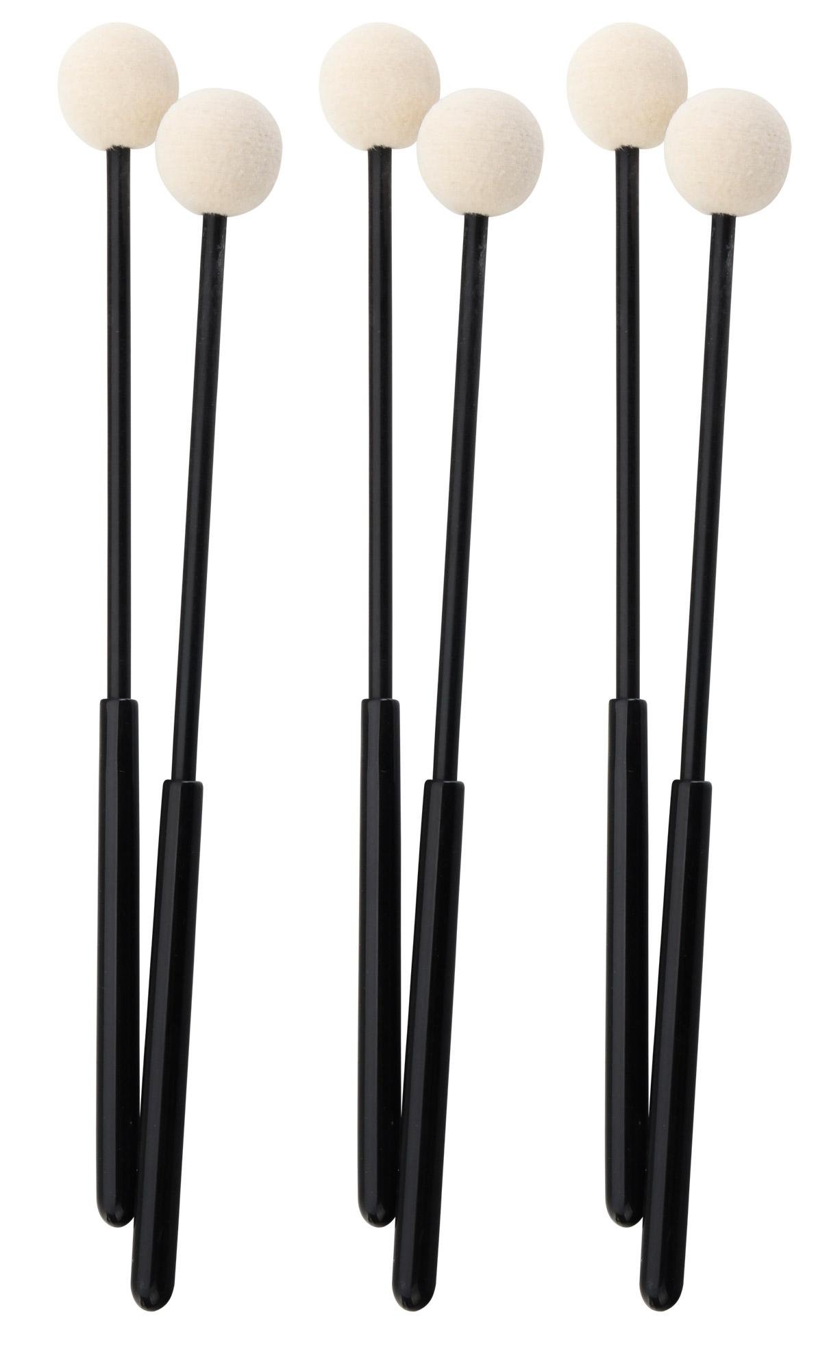 3x XDrum MM4 Baguettes De Xylophone - Livraison Par Paire - Baguettes De Vibraphone Longueur : 31cm - Tête En Feutre - Diamètre De Tête : 2,8cm - Tête En Feutre