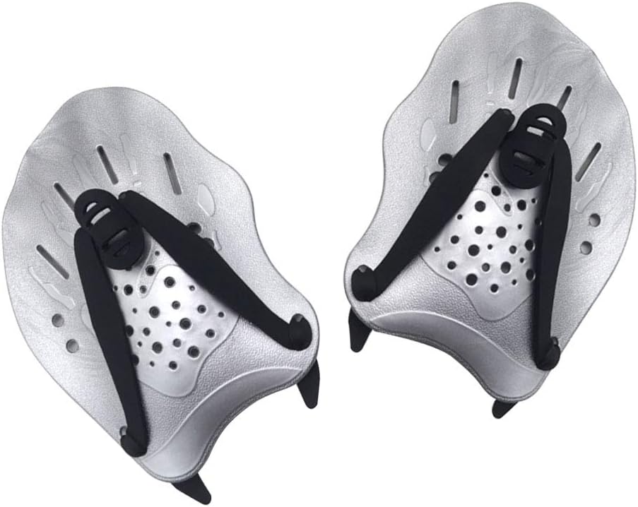 CALIDAKA Swimming Paddles Hand Paddles Training Aid Gloves Beginner Swim Training Tools with Adjustable Straps Men Women Practice for Hands : Sports & Outdoors
