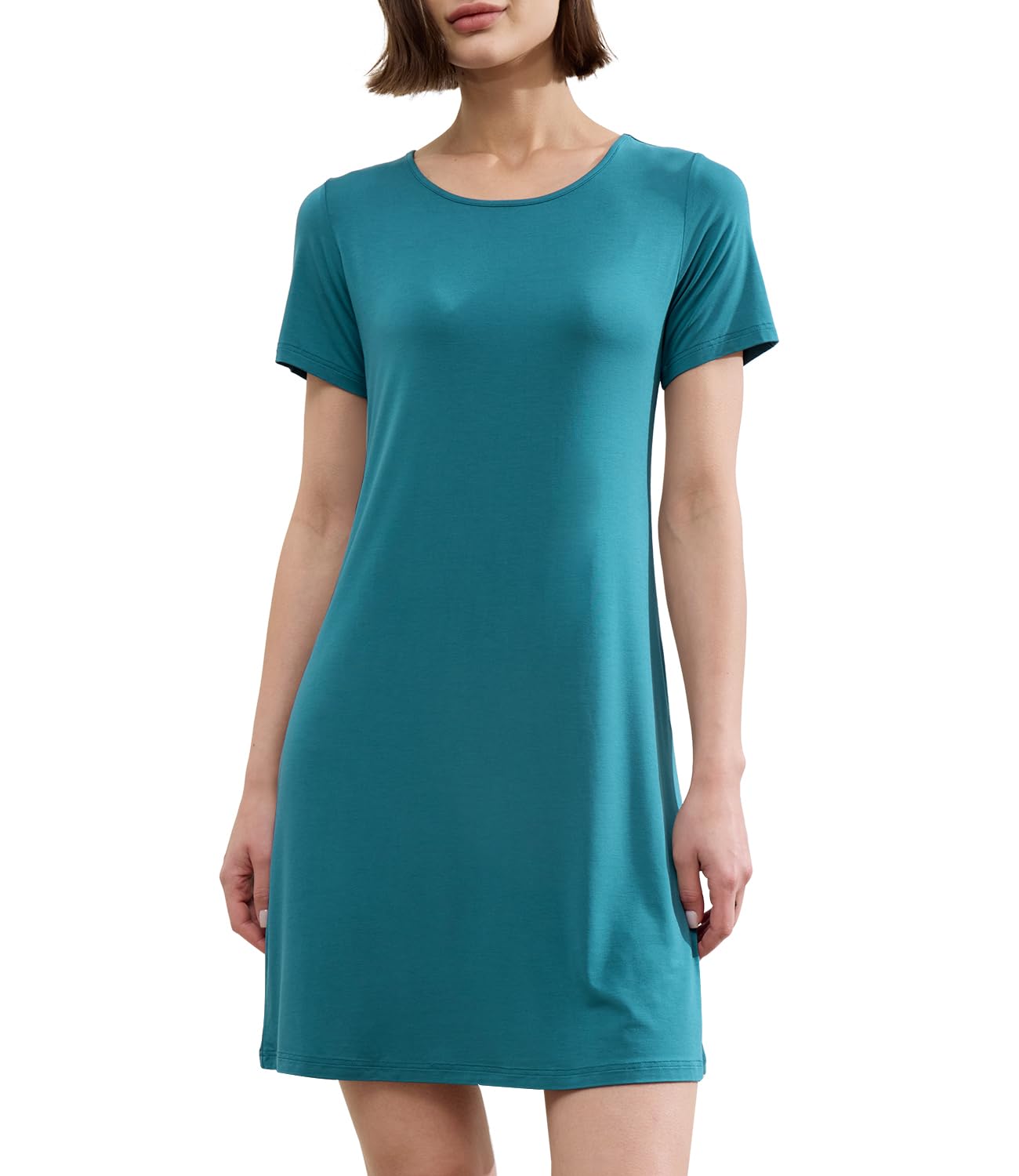 BAMBOO COOL Nightgowns for Women Sleepshirts Cute Short Sleeve Dress Pajamas Women's Soft Sleepwear