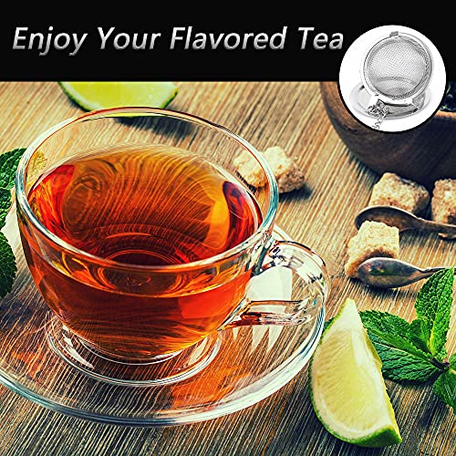 4Pack Tea Strainer With Drip Trays, Zazolyne Loose Tea Infuser All Stainless Steel, Ball Tea Strainer Tea Filter Steeper Fine Mesh Reusable #TOP5
