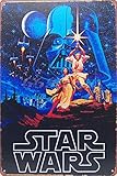 1977 Star Wars Poster, Metal Tin Sign, Vintage Style Wall Ornament Coffee & Bar Decor, Size 8