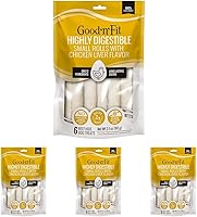 Vista 13 de Good 'n' Fit Twist Sticks hechos con venado real, 15 unidades, trata a tu perro con masticables de cuero crudo de larga duración y altamente