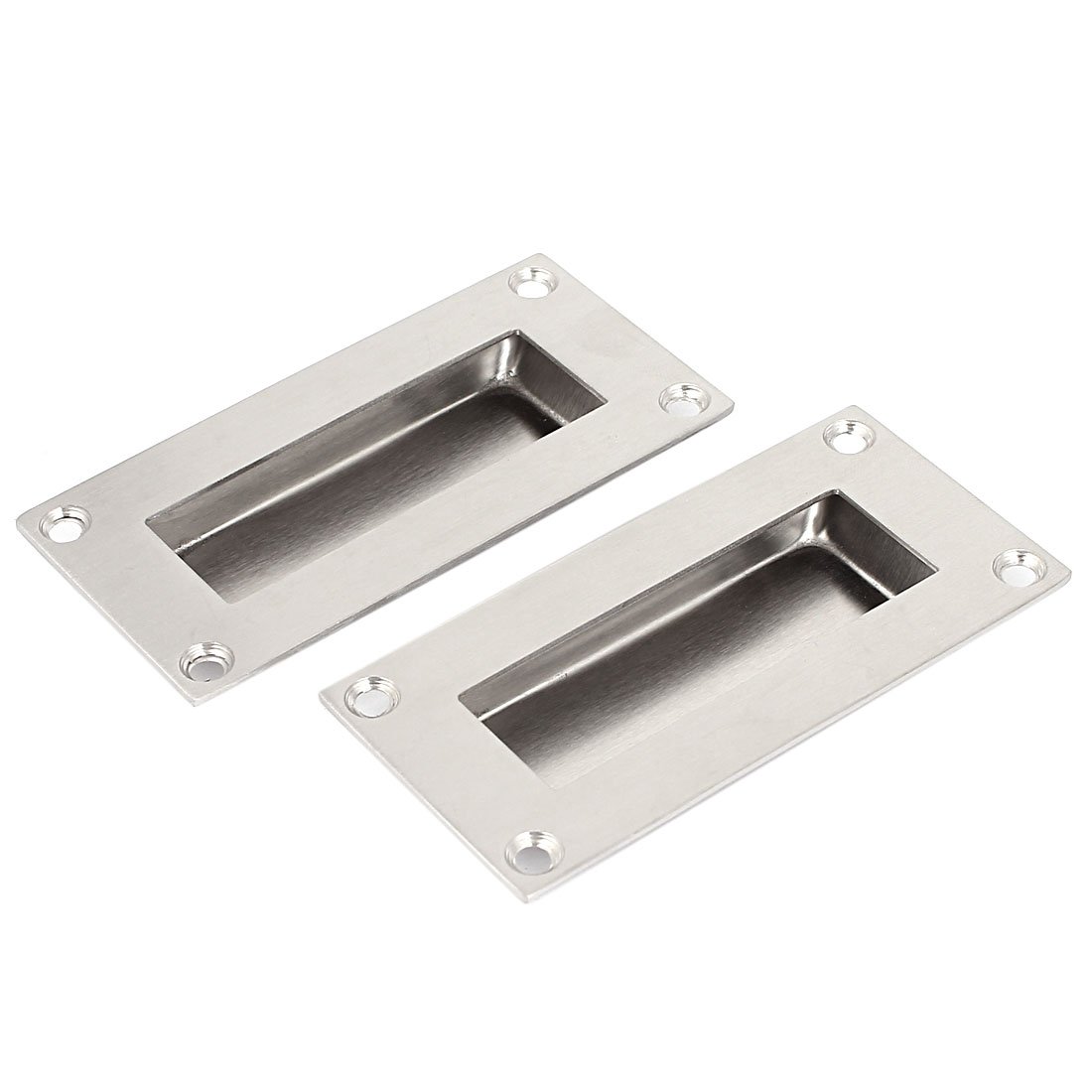 Poignée porte couleur acier inox placard coulissant cuvette encastrée 52x102mm 2Pcs