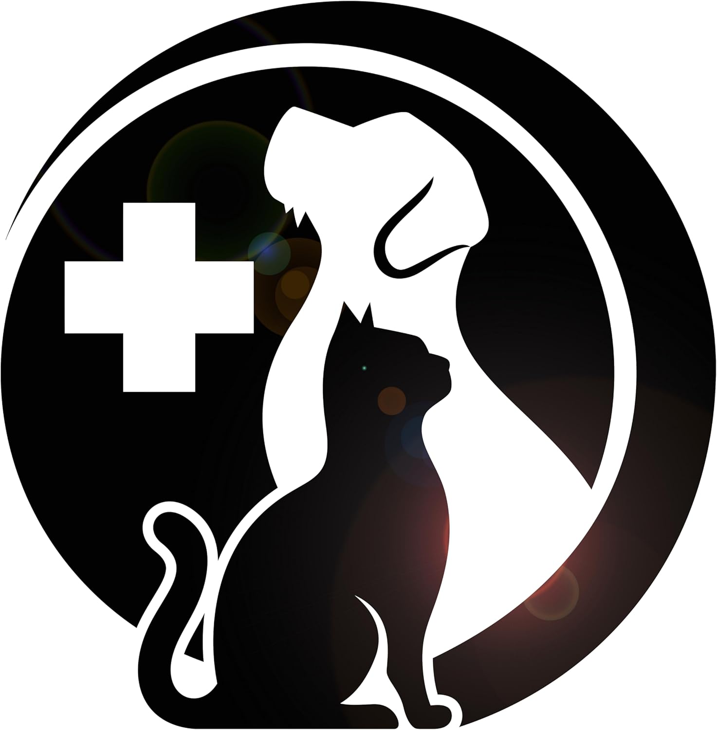 Vinyl Wall Decal Veterinary Service Clinic Pet Shop Cat Dog Grooming Salon Stickers (4440ig) Black
