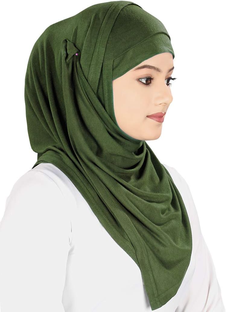MyBatua Women's Ready to Wear Instant Hijab with Under Scarf in Soft Viscose Jersey, HJ-019