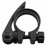 MDXing Premium Bicycle Seatpost Clamp 31.8mm Black Aluminium Alloy Quick Release Seatpost Ring for Road Bike Mountain Bike Folding Bike