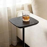 Vista 9 de Mesa auxiliar de pedestal, mesas pequeñas para bebidas, soporte de pedestal, mini mesa auxiliar cuadrada negra, mesas de café de Martini, mesa Negro
