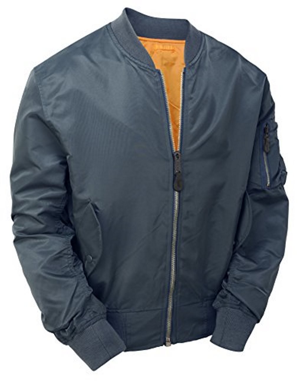 Army and Outdoors MA1 Flight Non-Padded Light Bomber Jacket - Petrol (2XL) Navy