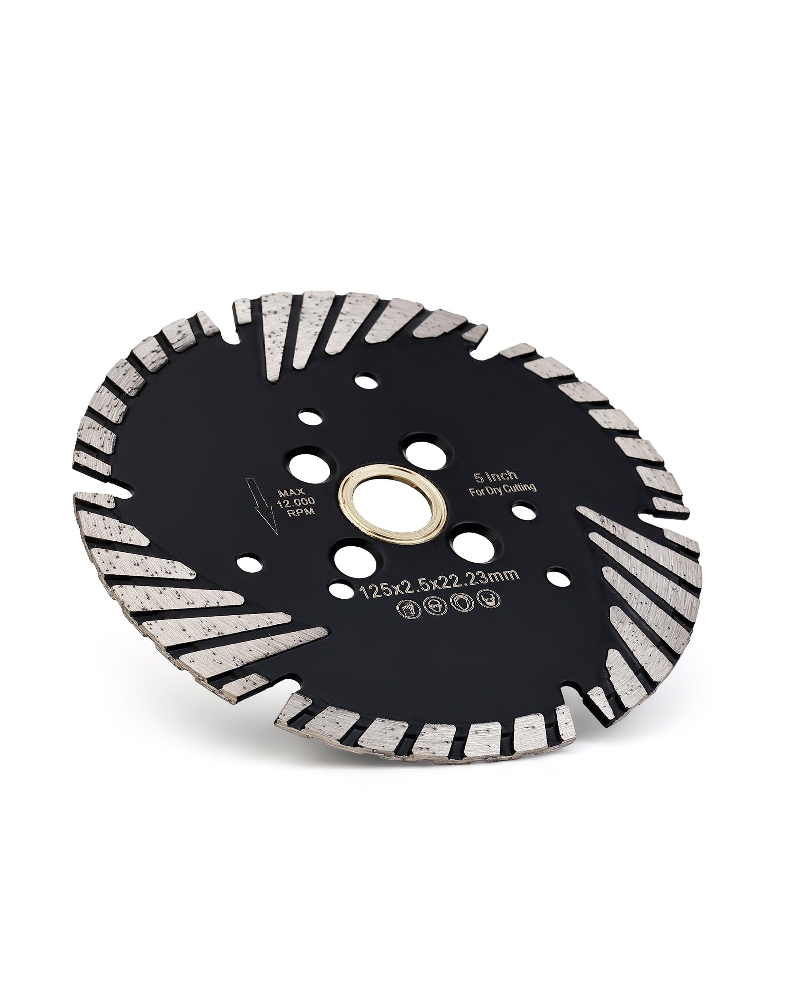 Casaverde 125mm Turbo Diamond Cutting Disc,Diamond Blade for Granite Marble Stone and Hard pavers, Black - Image 2