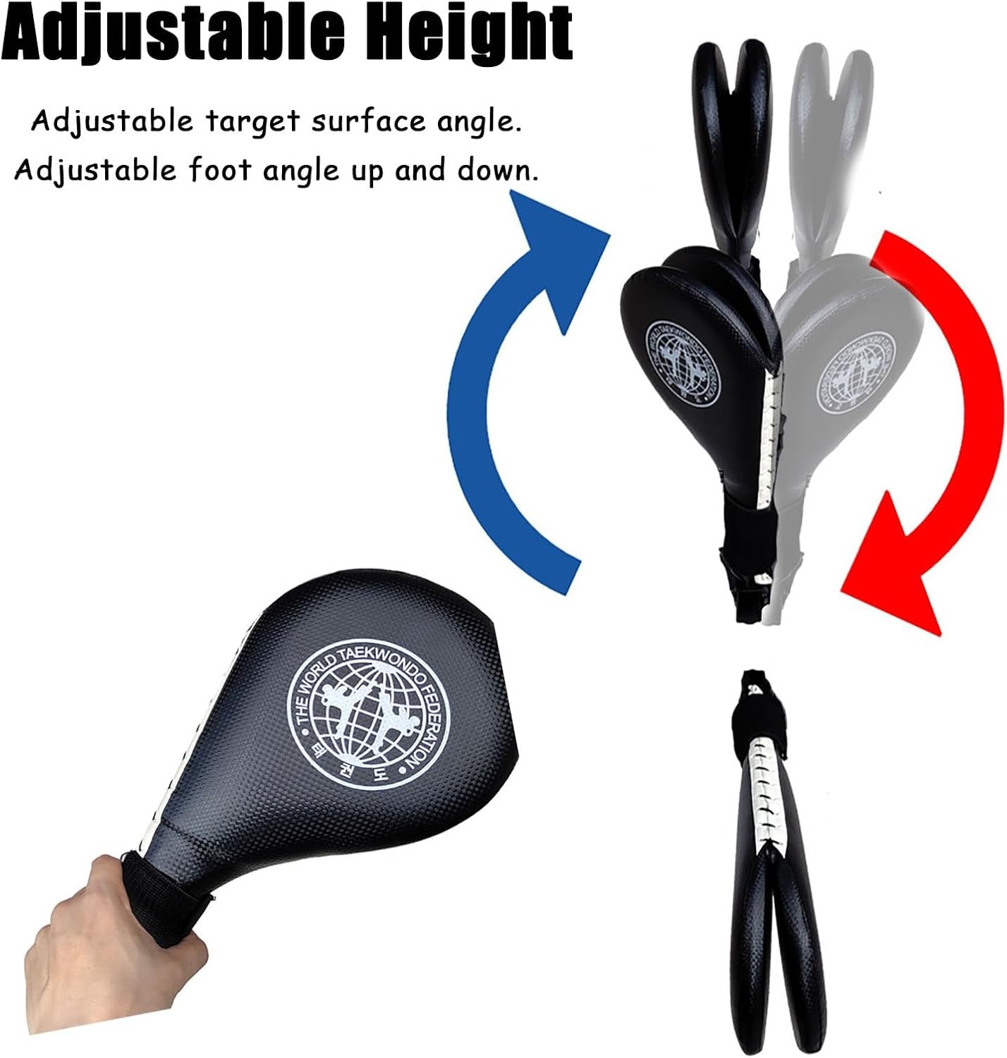 Martial Arts Dummy Wall Karate Martial Arts Training Targets,Single/Double/Triple Kick Pads for Adult, Boxing Exercise Tool w/Suction Cups (Triple Target)
