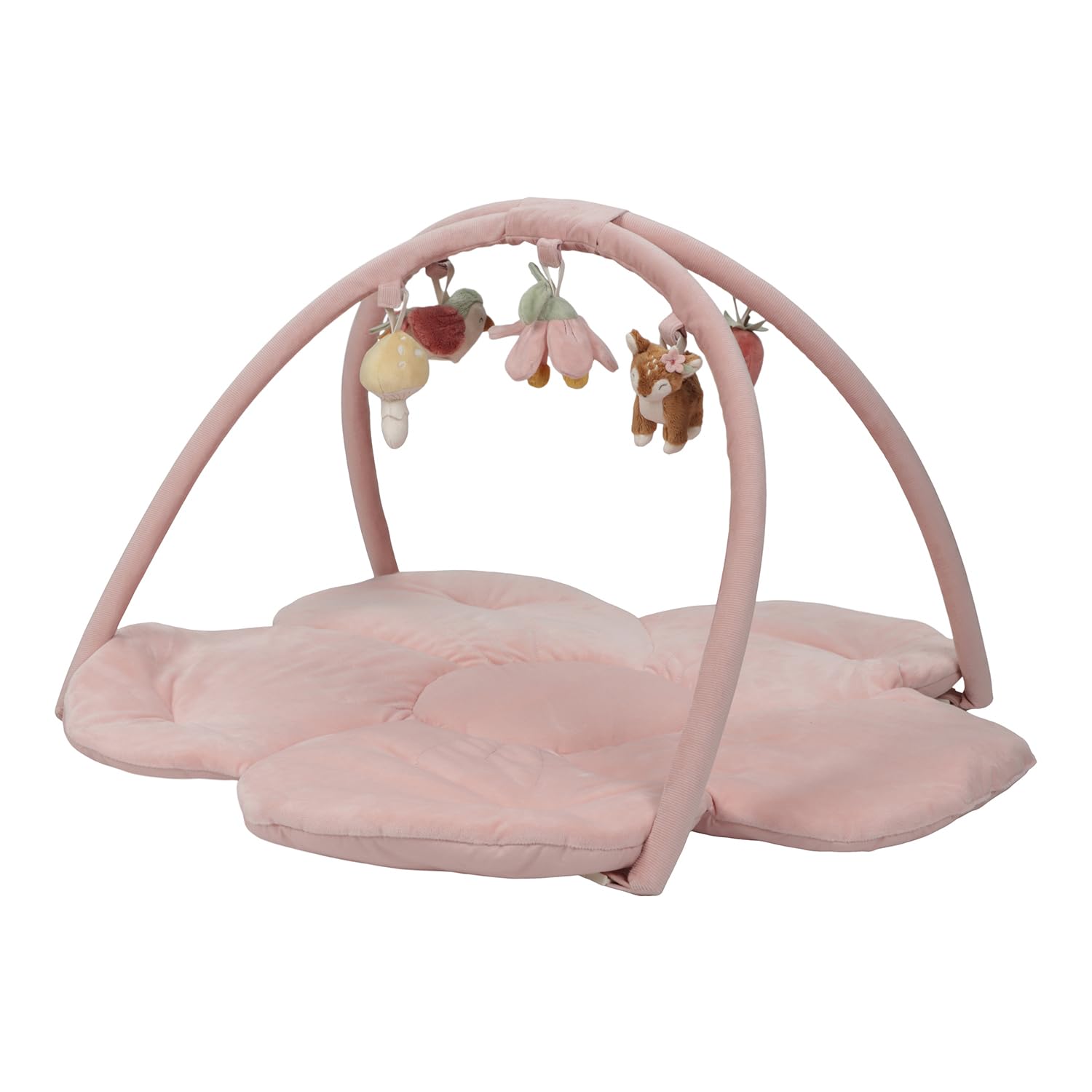 Little Dutch 9017 - Tappeto da gioco con arco di gioco, motivo: giardino delle fate, colore: Rosa