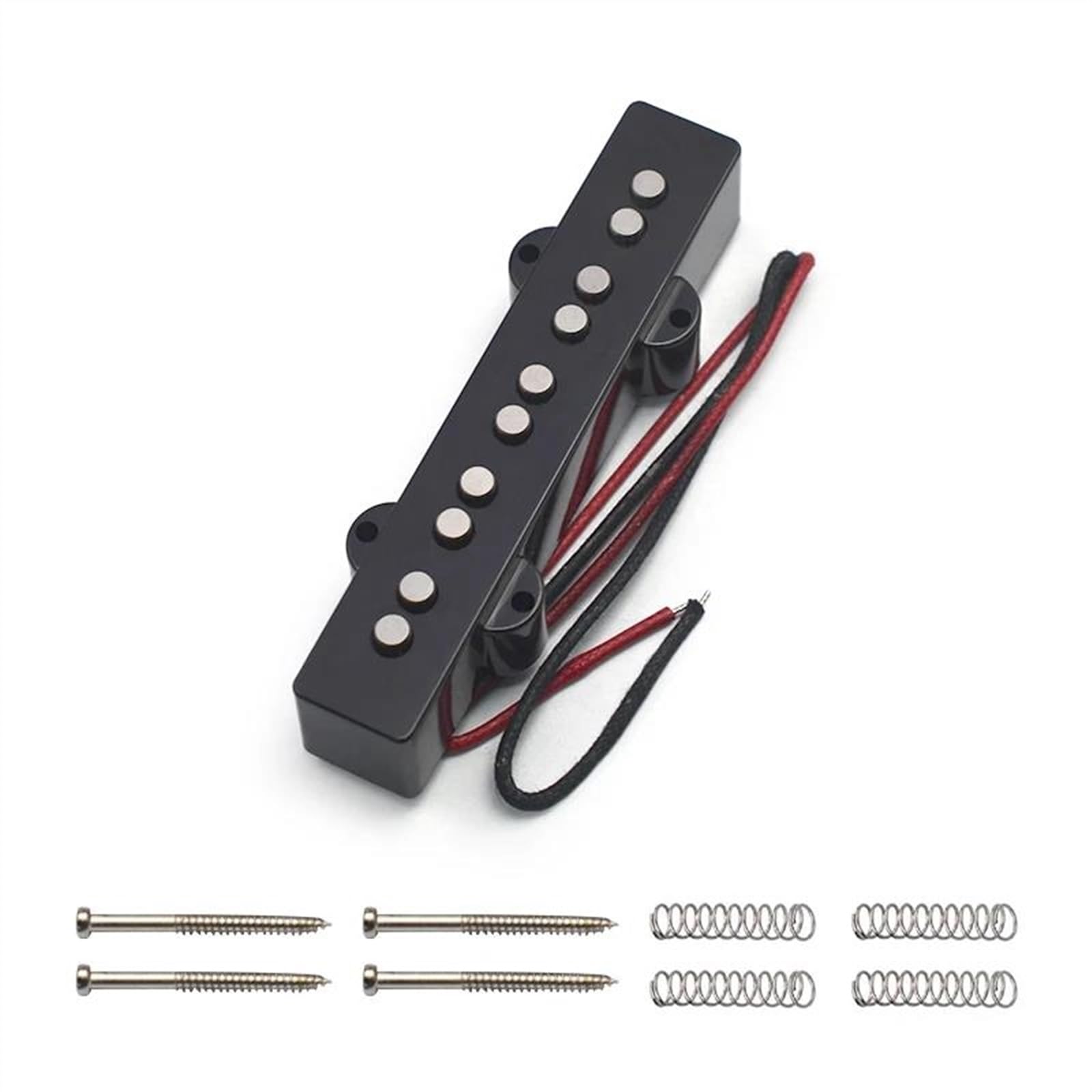 Pastilla Para Guitarra Eléctrica Guitarras eléctricas de estilo abierto, pastilla de bajo, piezas de poste plano sólido, cubierta dividida de plástico negro (Color : Bridge)
