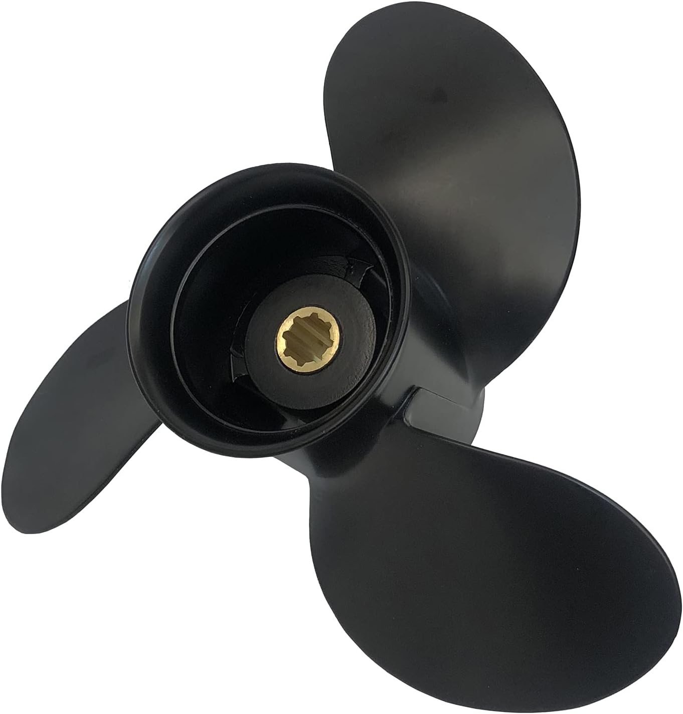 COPKINGO Boat Engine Propeller 9 x 9 for Mercury 6-15HP 48-828156A12 Aluminium Alloy Outboard Propeller 8 Spline Tooth 2-1/2" Gearcase 3 Blade