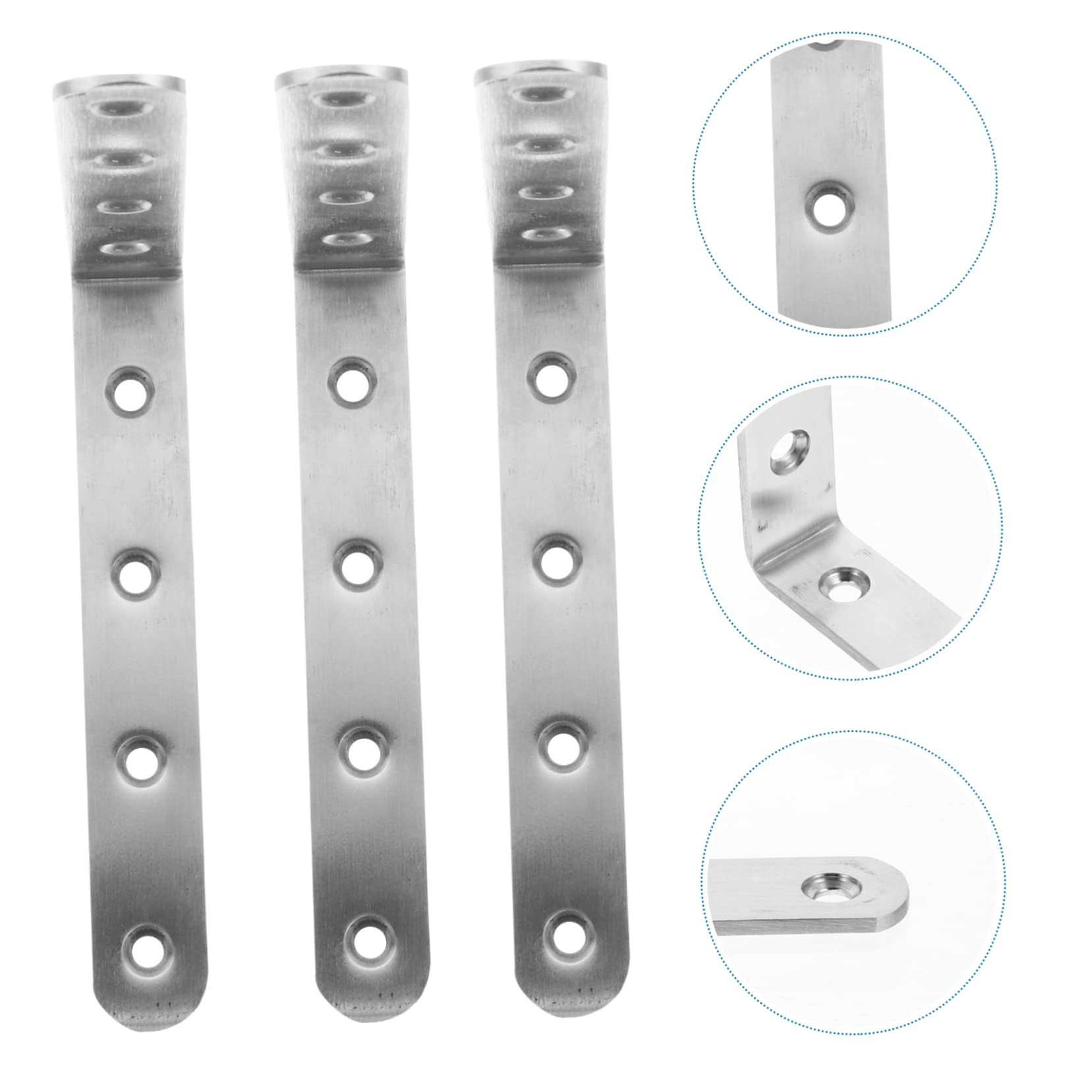 MUSISALY 4pcs Right-Angle Corner Furniture Safety Guard Angle Code Brackets Thickened Stainless Steel Easy to Install Optimal Material