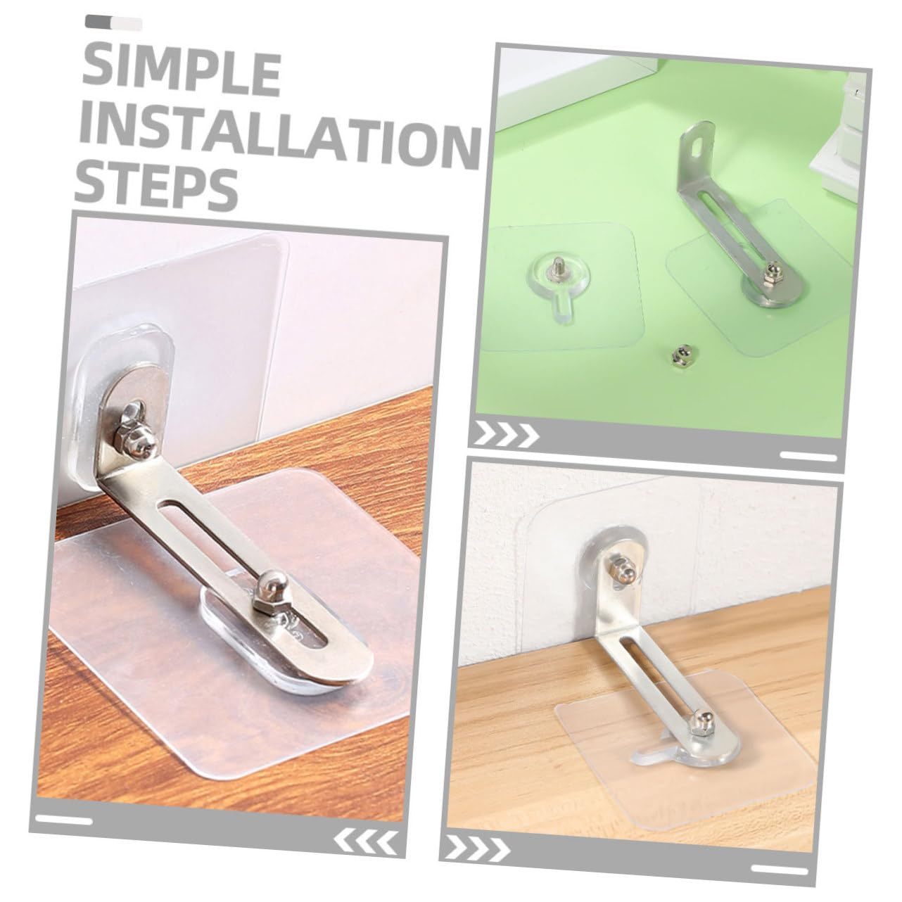 BESTonZON 5Sets Tip Furniture Straps Kit for Securely Anchoring Bookcases Dressers and Cabinets to Wall Easy Installation No Drilling Required Proofing for Safety