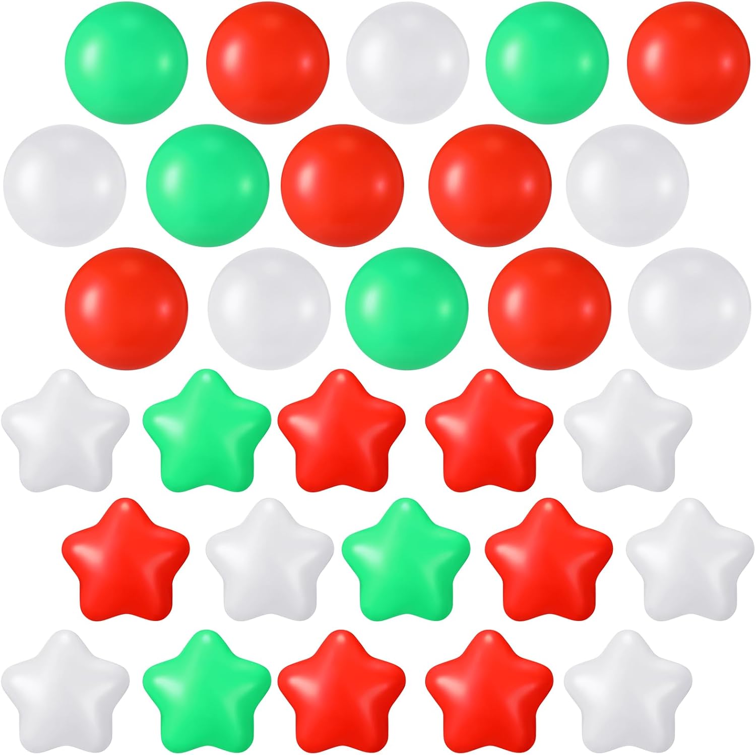 180 Pcs Plastic Play Balls Crush Proof Ocean Toy Balls for Christmas Party Play Tent Swimming Pool Decoration