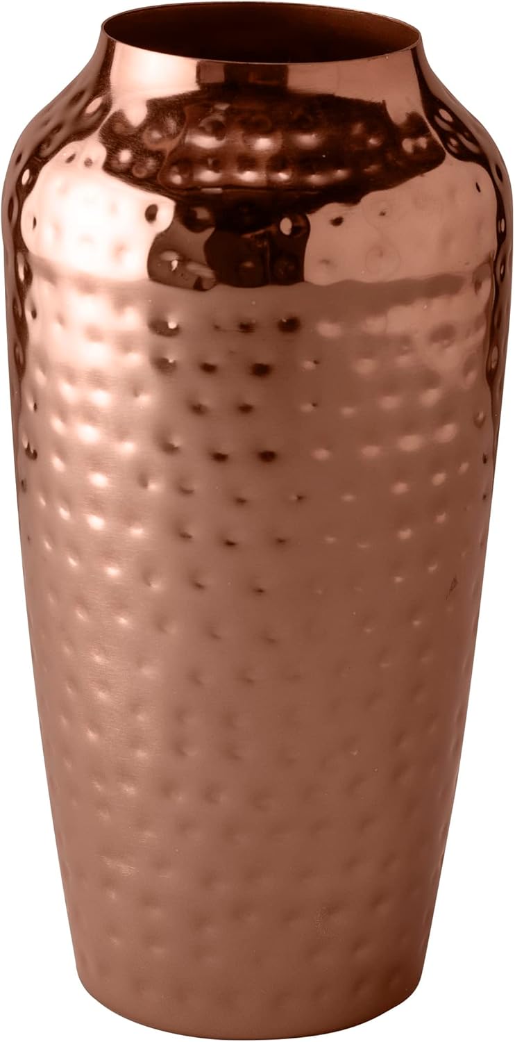 Decorative Hand Hammered Artisan Vase |Design Flower Vase | Living Room Décor | Modern Home | Table Centerpiece | Stylish Gift Box | Copper