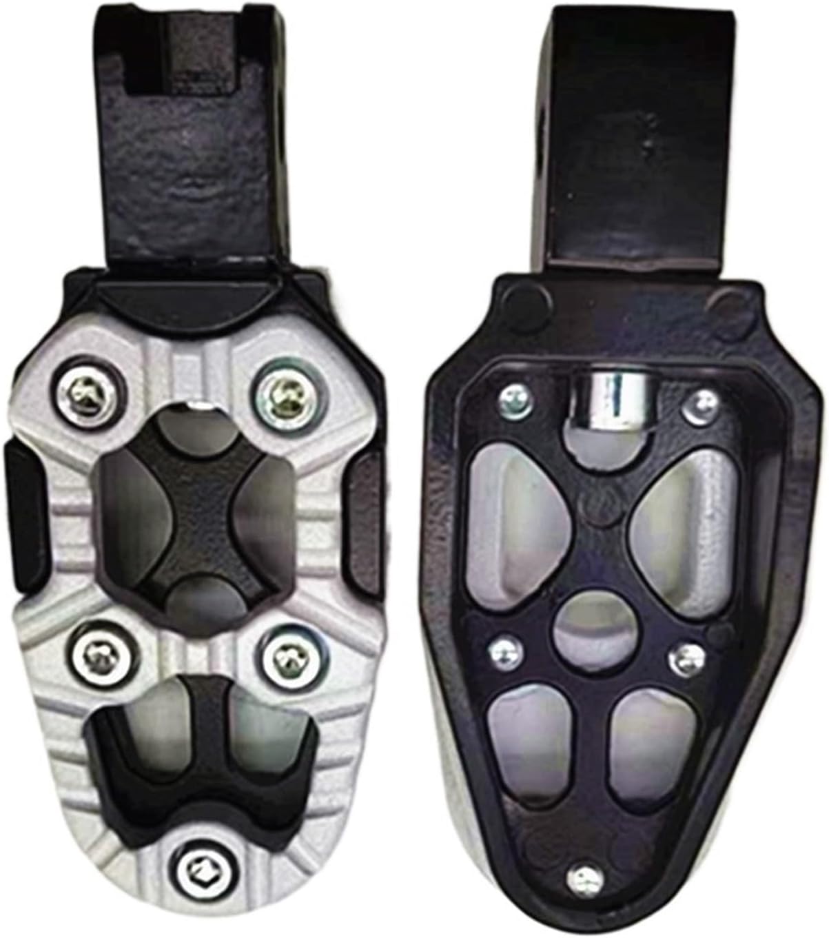 Motorcycle modification accessories: aluminum alloy pedal, rear pedal, slip pedal(Sliver)