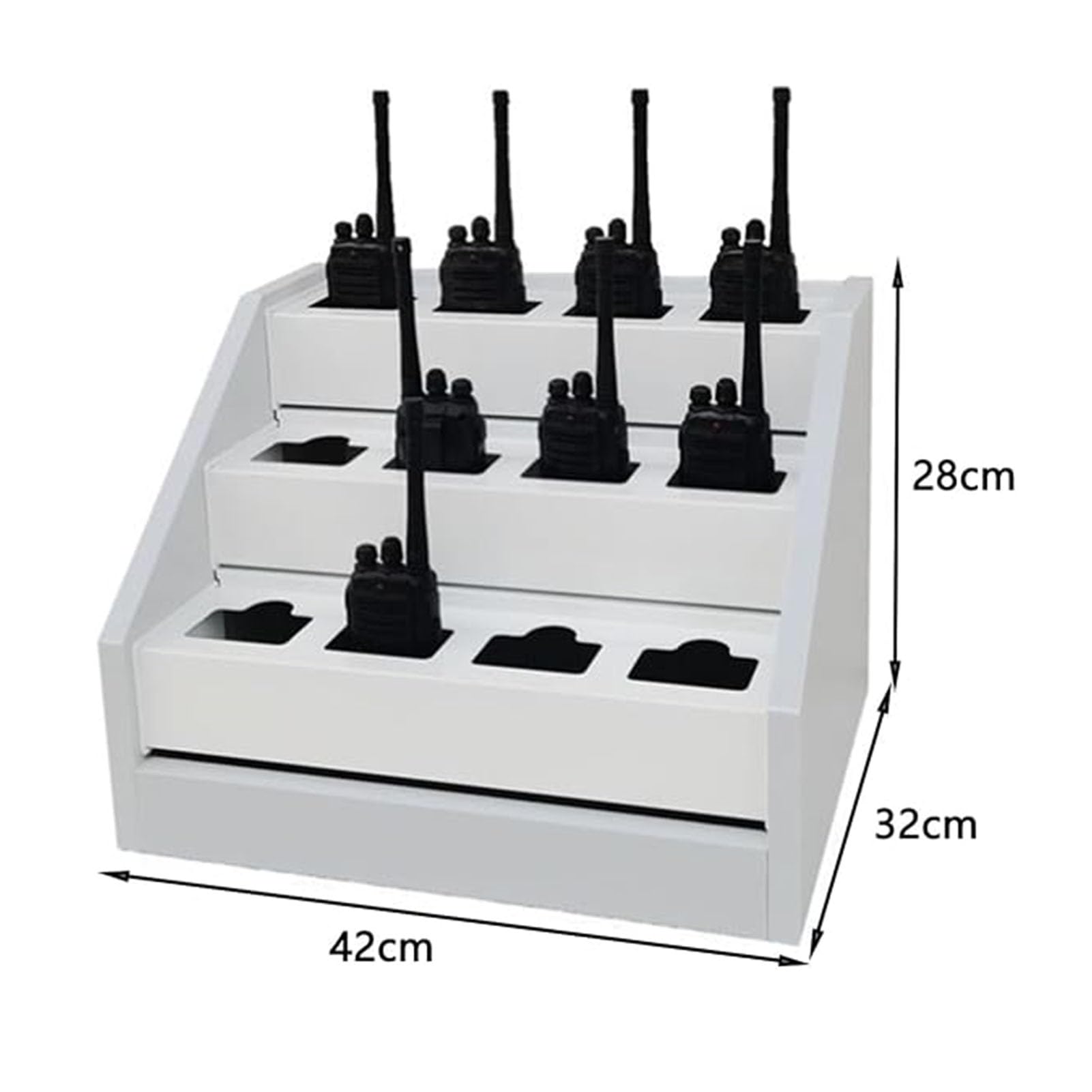 Strażak Dwukierunkowy Uchwyt Radiowy Walkie-talkie Pudełko Przechowywania | Pulpit Wielu jednostka handheld radia Organizator rack,Walkie Talkie Akumulator Z Podstawą ładującą,dla szkolnej restauracji