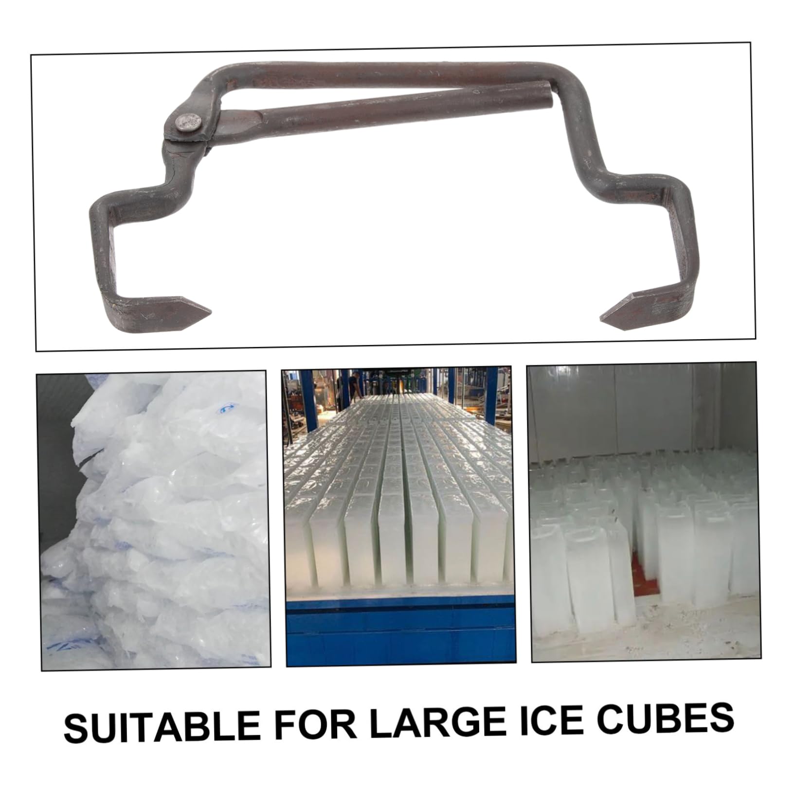 Hohopeti Herramienta De Transporte De Hielo Profesional Clip Para Levantar Esculturas De Hielo y Bloques Fábricas Diseño Antideslizante y Resistente Para Uso Industrial y Exterior