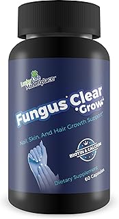 Fungus Clear Grow - Nail, Skin, & Hair Growth Support - Help Support Natural Hair Skin & Nails Growth with This Premium Formula Made with Biotin & 9 Other Ingredients