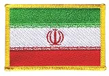 Flaggenfritze® Aufnäher Flagge Iran – 5,5 x 8,5 cm – hochwertiger Patch zum Aufbügeln oder Aufnähen – besticktes Abzeichen + gratis Sticker