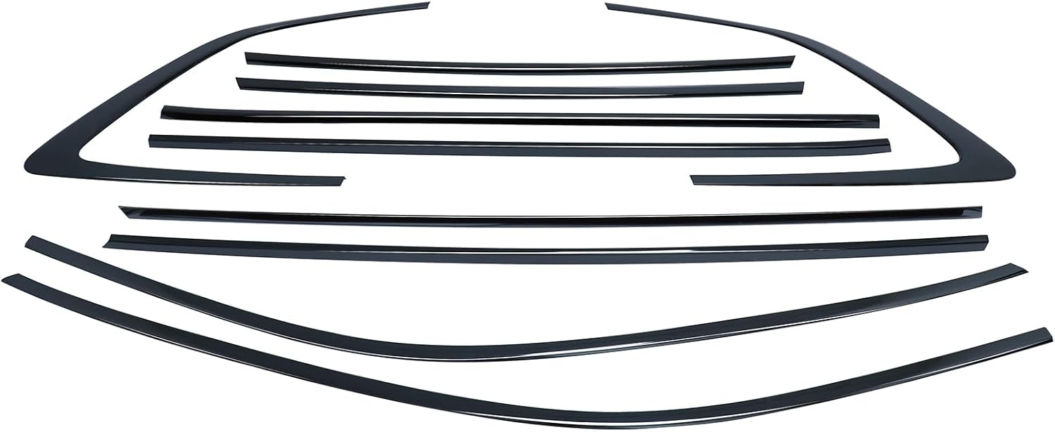 10pcs Window Trim Strip Fit for Honda CRV CR-V 2023 2024 Door Window Molding Frame Cover, Stainless Steels Glossy Black
