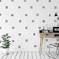 Vista 2 de 120 piezas de adhesivos de pared de línea moderna Boho para guardería, niños, sala de estar, decoración escandinava para el hogar, adhesivos murales