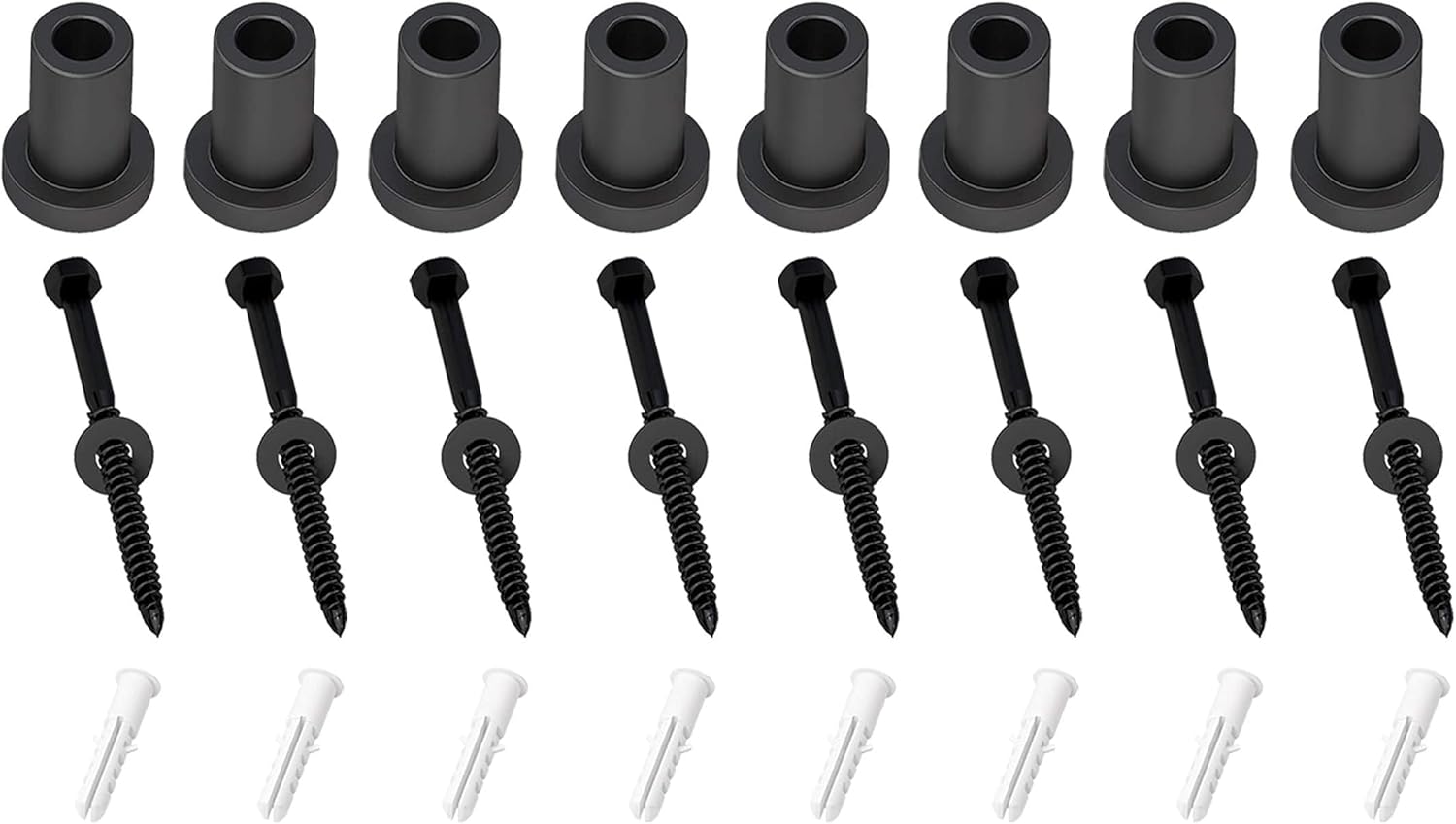 4 Pcs Sliding Barn Door Wall Spacer Replacement Carbon Steel with Screws for Sliding Barn Door Hardware Connecting kit Device Metal Steel Track to Wall (30mmx35mm) (Pack of 2)